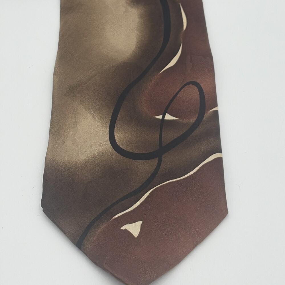 Jerry J Garcia Chinese Dragon Collection 45 Limited Edition Silk Tie Brown Black